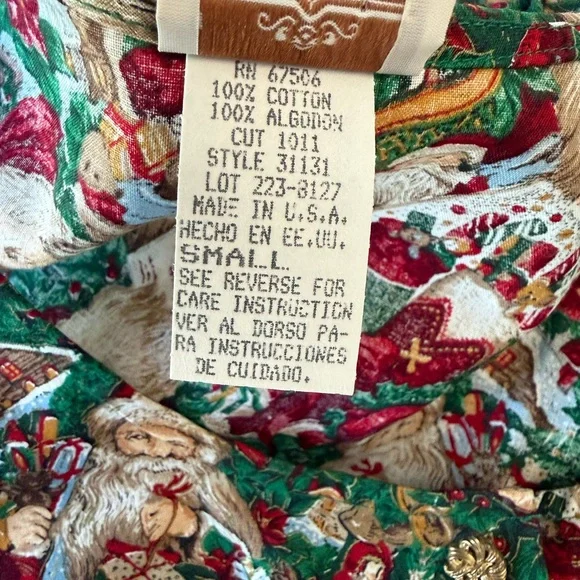 Vintage Pam's Closet Christmas Old World Santa Holiday Dress - Picture 8 of 8